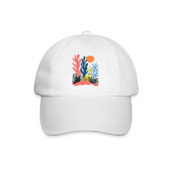Matisse inspires: Abstract nature pattern colorful - Baseball Cap - white/white - Front