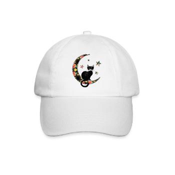 Cat - Baseball Cap - white/white - Front