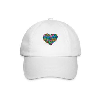 Heart Hearts Valentine's Day - Baseball Cap - white/white - Front