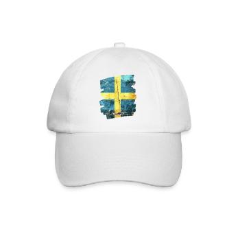Swedish flag Sweden - Baseball Cap - white/white - Front
