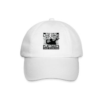 Dart Dartspieler Dartspiel Herren - Baseballkappe - Weiß/Weiß - Vorne