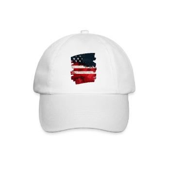 USA Flag United States of America - Baseball Cap - white/white - Front