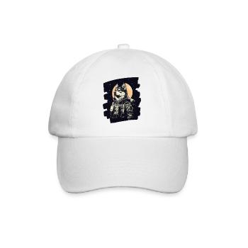 Husky Astronaut - Baseballkappe - Weiß/Weiß - Vorne
