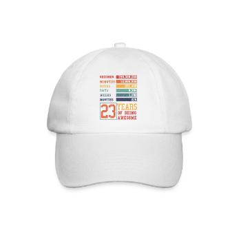 23 Jahre alt! Geburtstagsgeschenk 23. Geburtstag - Baseballkappe - Weiß/Weiß - Vorne