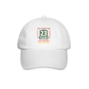 23 Jahre alt! Geburtstagsgeschenk 23. Geburtstag - Baseballkappe - Weiß/Weiß - Vorne