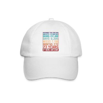 23 Jahre alt! Geburtstagsgeschenk 23. Geburtstag - Baseballkappe - Weiß/Weiß - Vorne