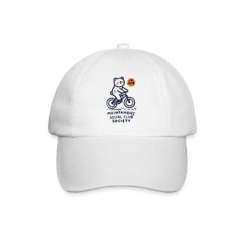 Bicycle Bear Mountain Bike Club Retro Style - Baseball Cap - white/white - Front