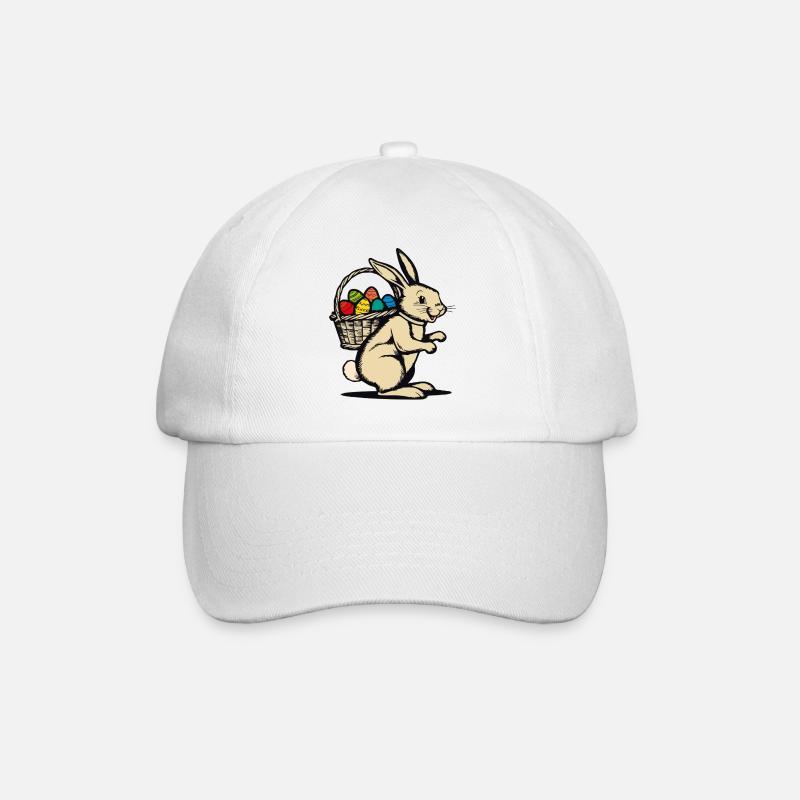 Lapin de Pâques rétro - Casquette classique - blanc/blanc
