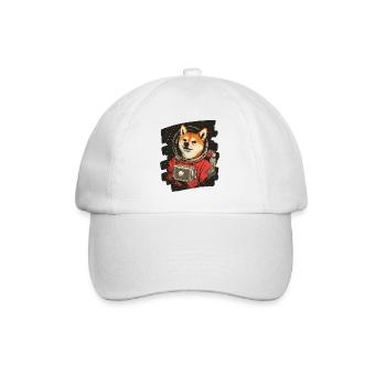 Shiba Inu Astronaut - Baseballkappe - Weiß/Weiß - Vorne