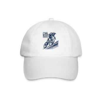 Bike Descent Retro The Best Life Runs Downhill - Baseball Cap - white/white - Front