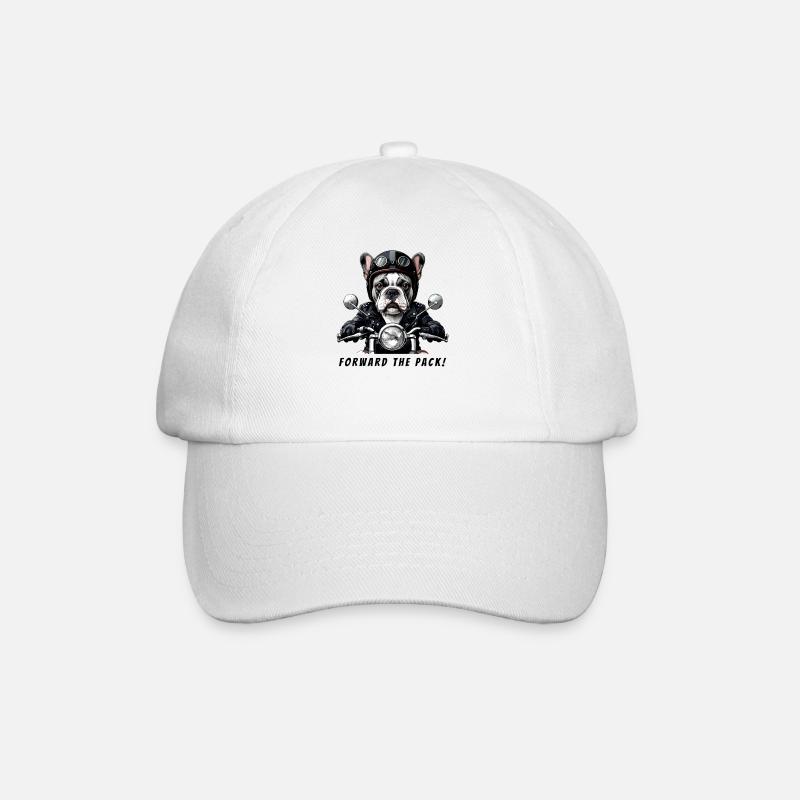 Bouledogue Motard "Forward the Pack" - Casquette classique - blanc/blanc