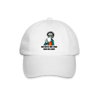 Kaffee-Zombie - Baseballkappe - Weiß/Weiß - Vorne