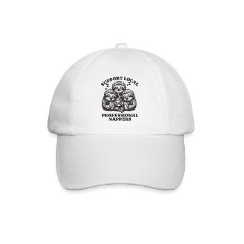 Support Local Professional Nappers Funny Sloth - Baseball Cap - white/white - Front