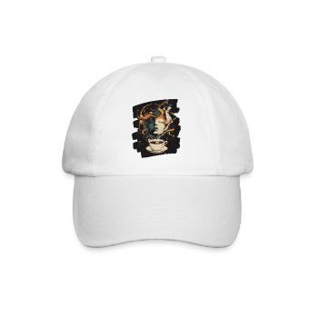 Kaffee Coffee Kaffeeliebhaber - Baseballkappe - Weiß/Weiß - Vorne