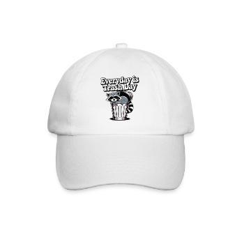 Everyday is trash day Raccoon Animal Funny Cute - Baseball Cap - white/white - Front