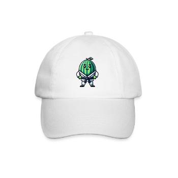 Karate Wassermelone Krieger mit Gi - Baseballkappe - Weiß/Weiß - Vorne