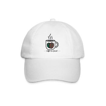 COFFEE IS A FRIEND - Baseball Cap - white/white - Front