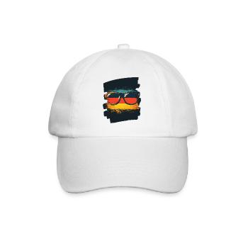 Sonnenbrille Deutschland Flagge - Baseballkappe - Weiß/Weiß - Vorne