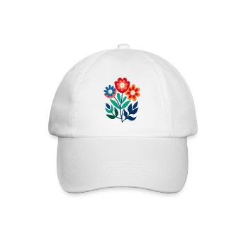 Blumen - Frühling - Sommer - Blüten - Baseballkappe - Weiß/Weiß - Vorne