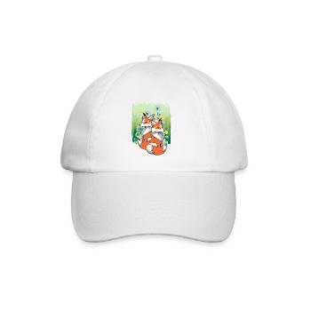 Fox Foxes Children Child Nature Forest Animals - Baseball Cap - white/white - Front