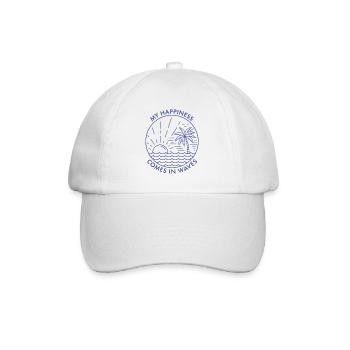 Mon bonheur vient par vagues - Casquette classique - blanc/blanc - Devant
