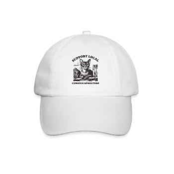 Cat Support Local Abyssinian - Baseball Cap - white/white - Front