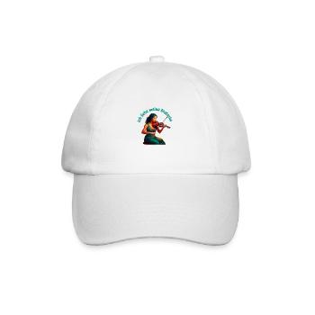 Ich liebe meine Bratsche - Stilvolle Bratschistin - Baseballkappe - Weiß/Weiß - Vorne