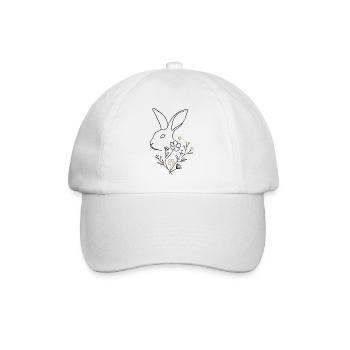 Fleurs de lapin de Pâques Style rétro vintage - Casquette classique - blanc/blanc - Devant