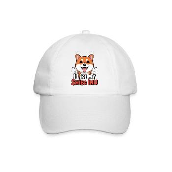 I like my Shiba Inu Hundeliebe - Baseballkappe - Weiß/Weiß - Vorne