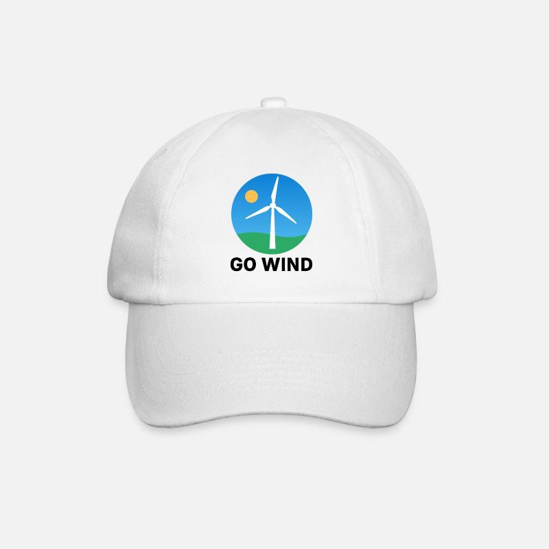 Pour l’énergie éolienne – claire et durable - Casquette classique - blanc/blanc