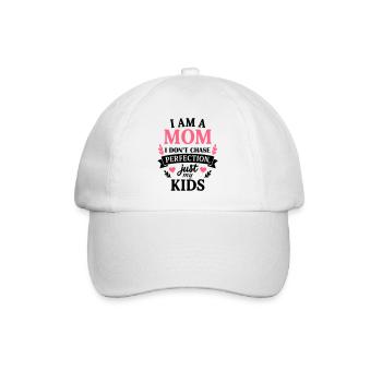 Mom Not Perfect Mother's Day Gift Mother's Day - Baseball Cap - white/white - Front
