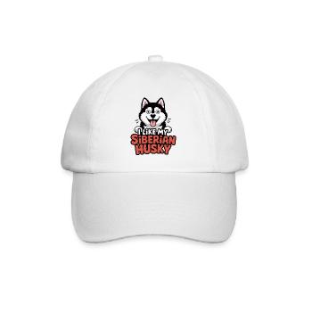 I like my Siberian Husky Hundeliebe - Baseball Cap - white/white - Front