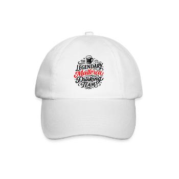 Mallorca Drinking Team Urlaub - Baseballkappe - Weiß/Weiß - Vorne