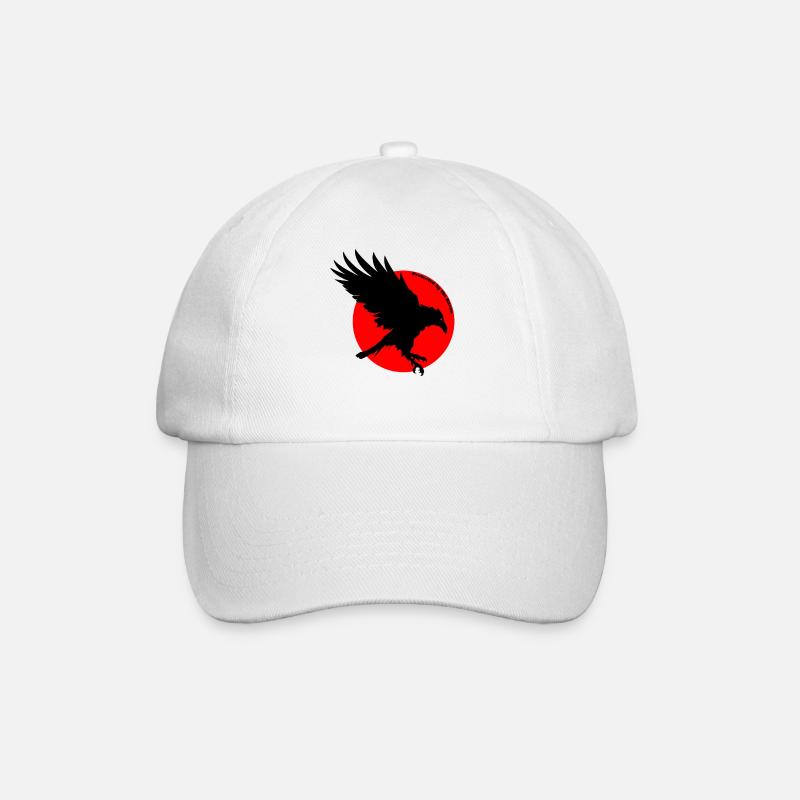 Magischer Rabe - Baseballkappe - Weiß/Weiß
