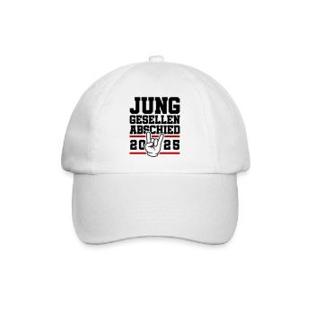 Junggesellenabschied 2025 Jga Party - Baseballkappe - Weiß/Weiß - Vorne