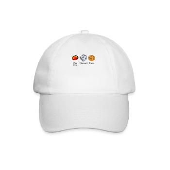 Fire Opal Diamond Topaz Gemstones, Subtle Anti- - Baseball Cap - white/white - Front