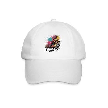 Motocross – Colorful, wild, free - Baseball Cap - white/white - Front