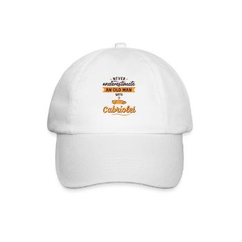 Funny saying old man with convertible senior - Baseball Cap - white/white - Front