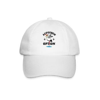 Frosch und Storch - Aufgeben ist keine Option - Baseballkappe - Weiß/Weiß - Vorne