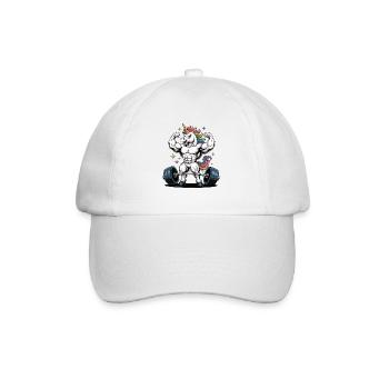 Unicorn Power - Unicorn Weightlifting - Baseball Cap - white/white - Front
