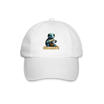 Chill Toad Pun Turtle - Baseball Cap - white/white - Front