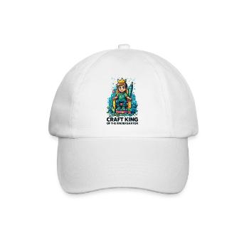 Roi de l’artisanat de l’artiste de la maternelle disant - Casquette classique - blanc/blanc - Devant