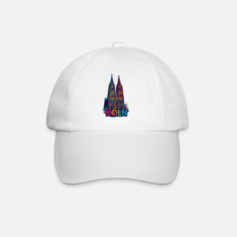Kölner Dom - Baseballkappe - Weiß/Weiß