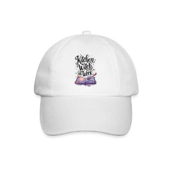 Kitchen witch at work - Baseball Cap - white/white - Front