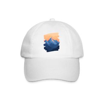 Mountains Climbing Climbers Hiking - Baseball Cap - white/white - Front