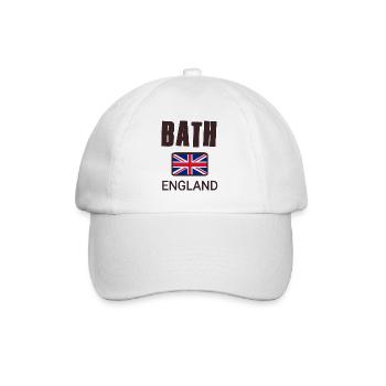 Bath, England - Baseball Cap - white/white - Front