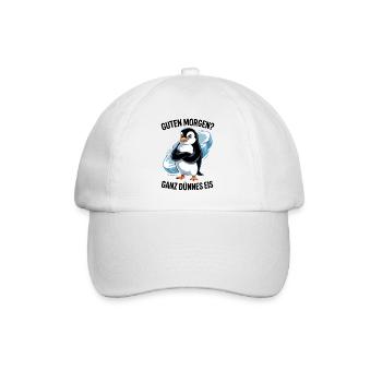 Good morning? Very thin ! Funny Penguin - Baseball Cap - white/white - Front