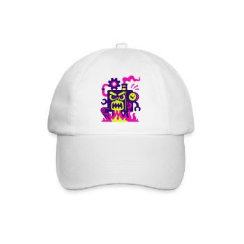 Monster Machine on Fire - Baseball Cap - white/white - Front