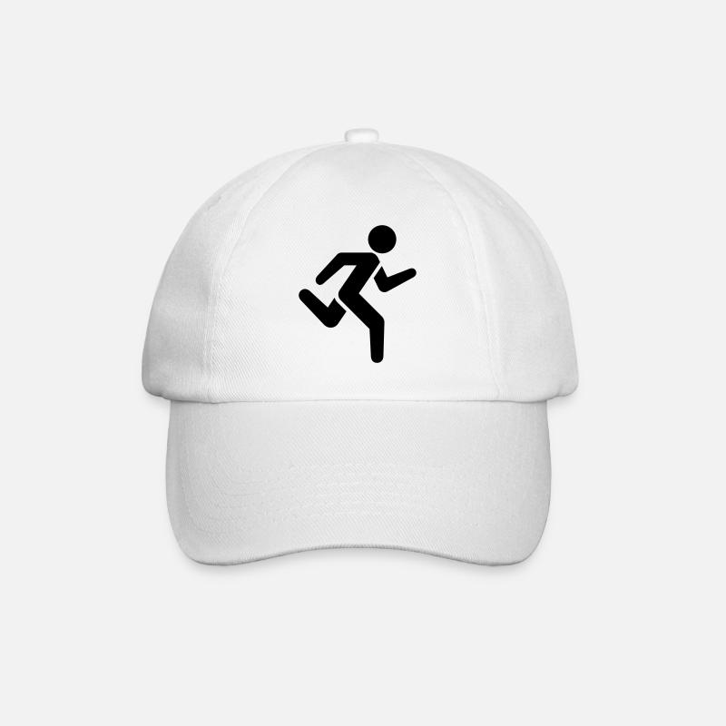 Icône de course à pied | Courir Silhouette Sport - Casquette classique - blanc/blanc
