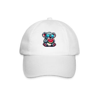 Süßer Koala Wassermelone Sommer Cartoon Frucht - Baseballkappe - Weiß/Weiß - Vorne